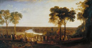 イギリス-リッチモンドヒル、リージェンツ王子の誕生日 作： Joseph Mallord William Turner